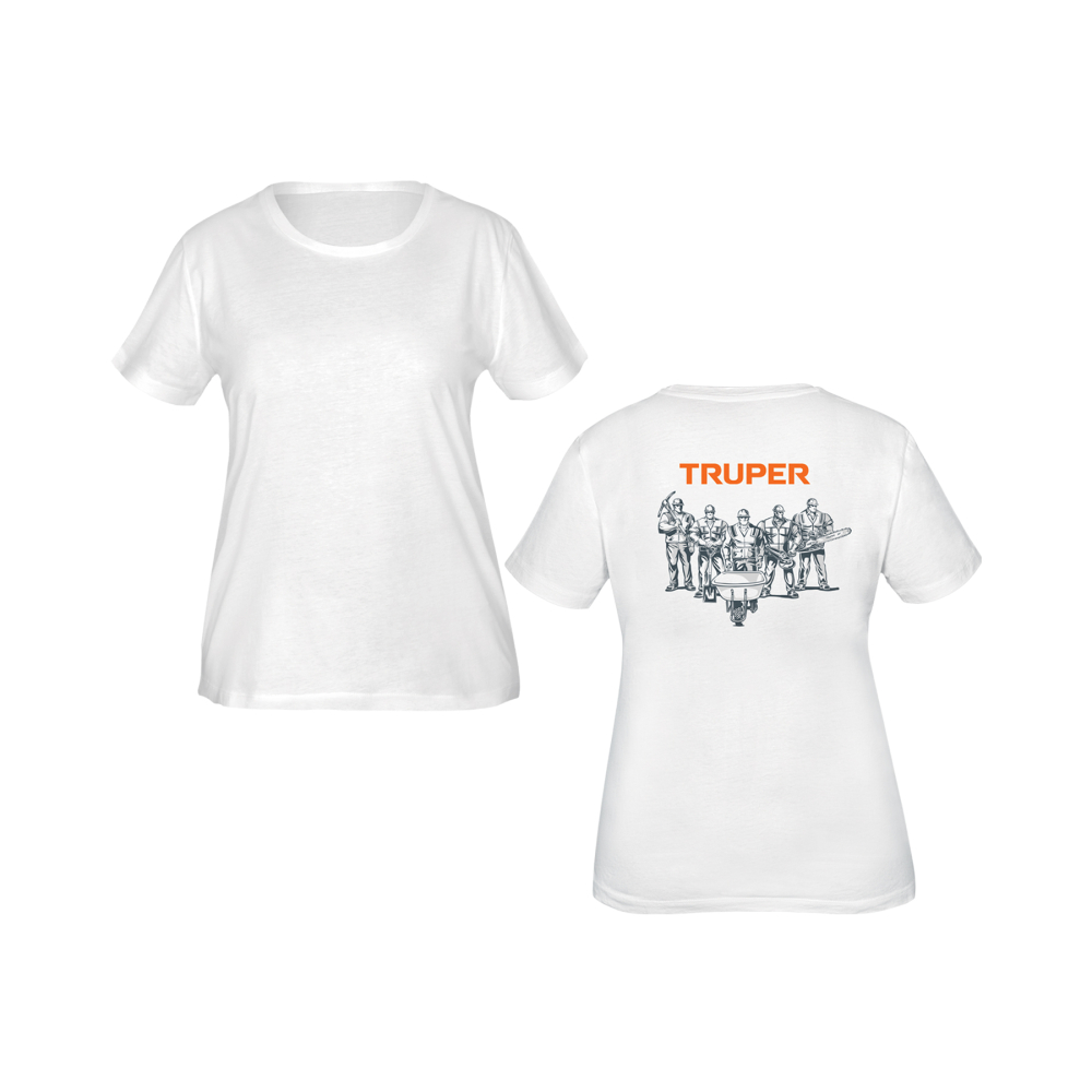 Playera cuello redondo para mujer, blanca, M, TRUPER CAM-BLA-28D