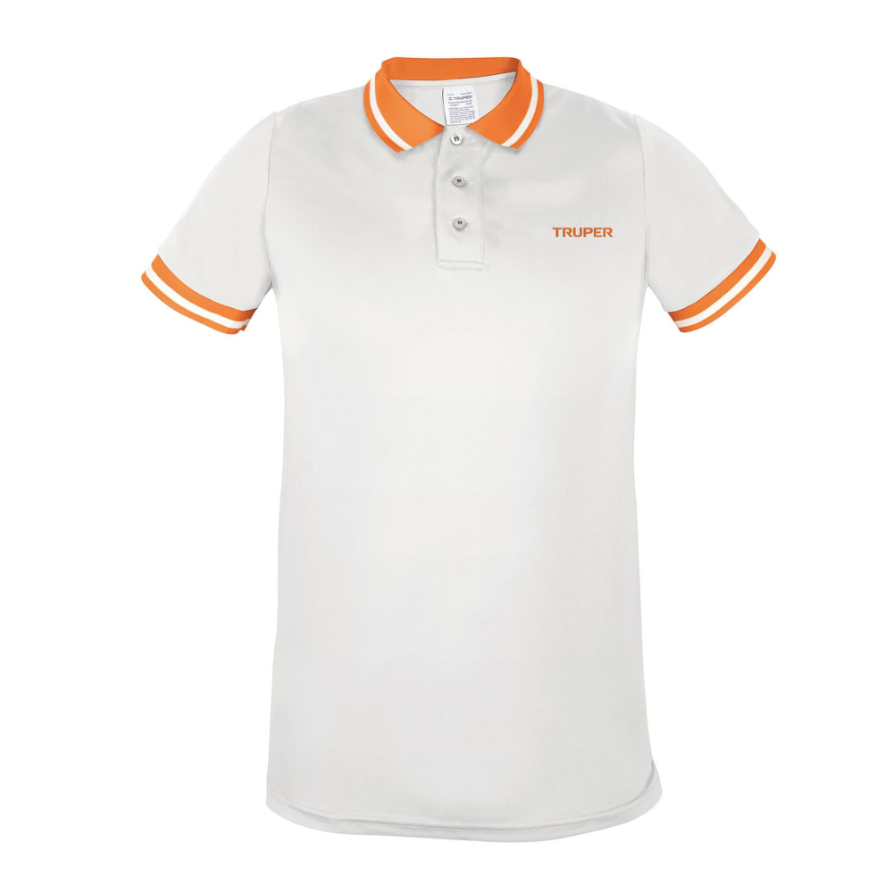 Playera polo performance para hombre, blanca, EEG, TRUPER DRY-BC-XXG