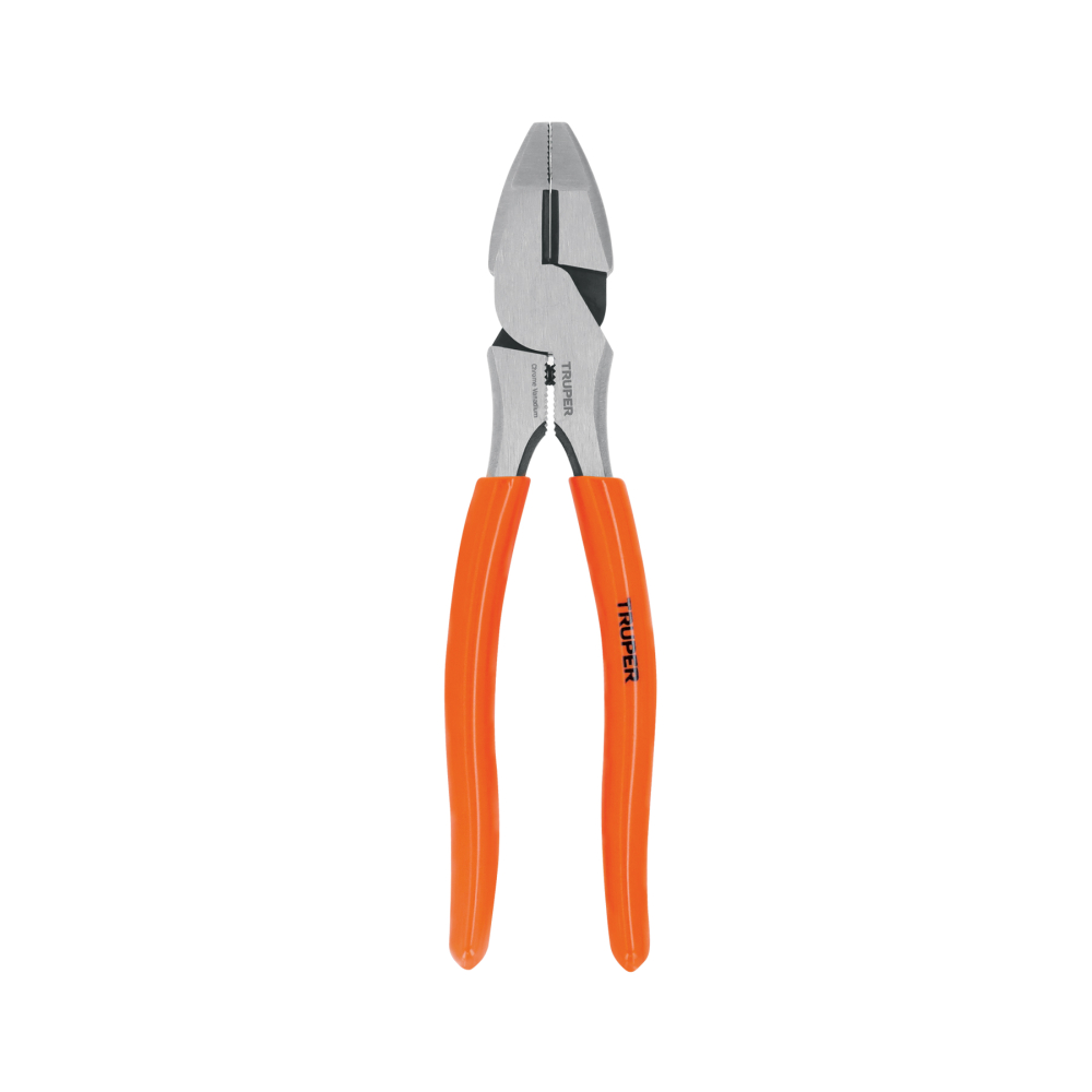 Pinza para electricista 8' alta palanca mango PVC, TRUPER T210-8