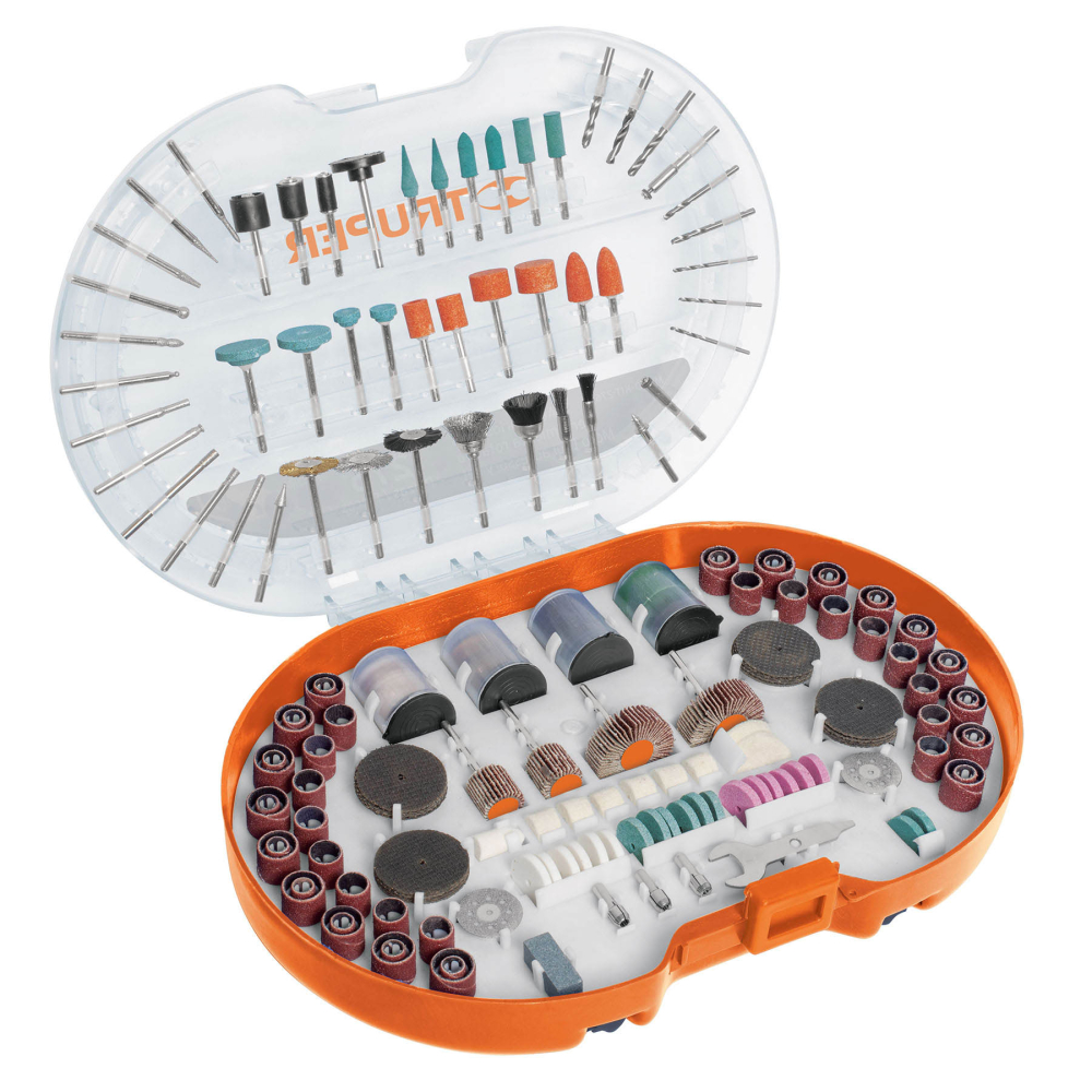 Kit accesorios para herramienta rotativa, 276 piezas, TRUPER MOTO-KIT-276