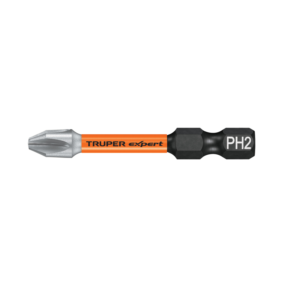Estuche con 5 puntas de cruz PH2 de impacto largo 2', EXPERT PUDE-1202I