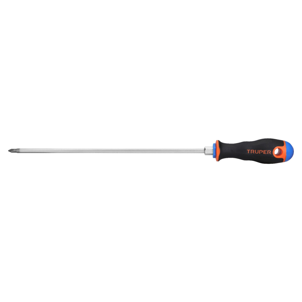 Desarmador de cruz 3/16' x 10' mango Comfort Grip, TRUPER DP-3/16X10B