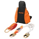 Kit contra caídas con arnés de un anillo, ANSI, TRUPER ARN-KIT-1A