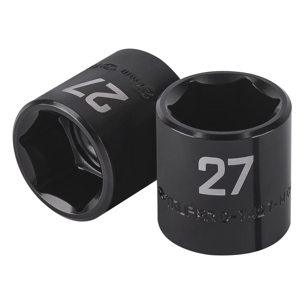 Dado de impacto de 27 mm, 6 puntas, cuadro 1/2', TRUPER D-7427-M