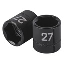 Dado de impacto de 27 mm, 6 puntas, cuadro 1/2', TRUPER D-7427-M