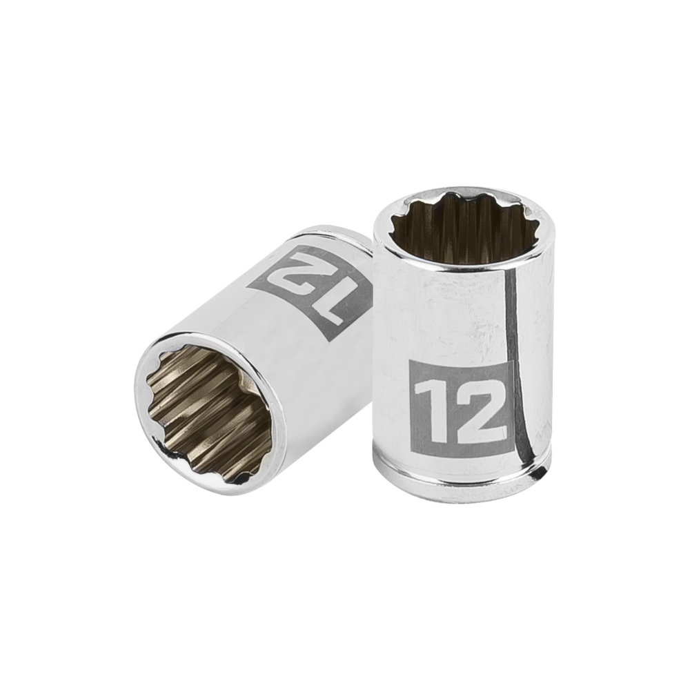 Dado de 12 mm, 12 puntas, cuadro 1/4', TRUPER D-1412-BM