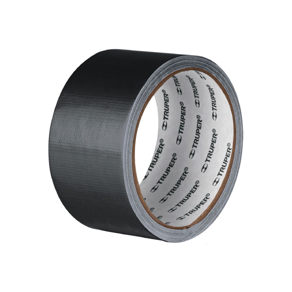 Cinta negra para ducto 10 m x 48 mm, espesor 0.19 mm, TRUPER CDU-10XN