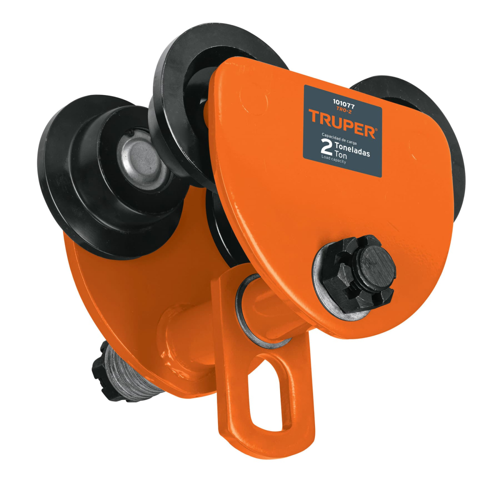 Trole de carga 2 ton para vigas IPS e IPR, ajustable, TRUPER TRO-2
