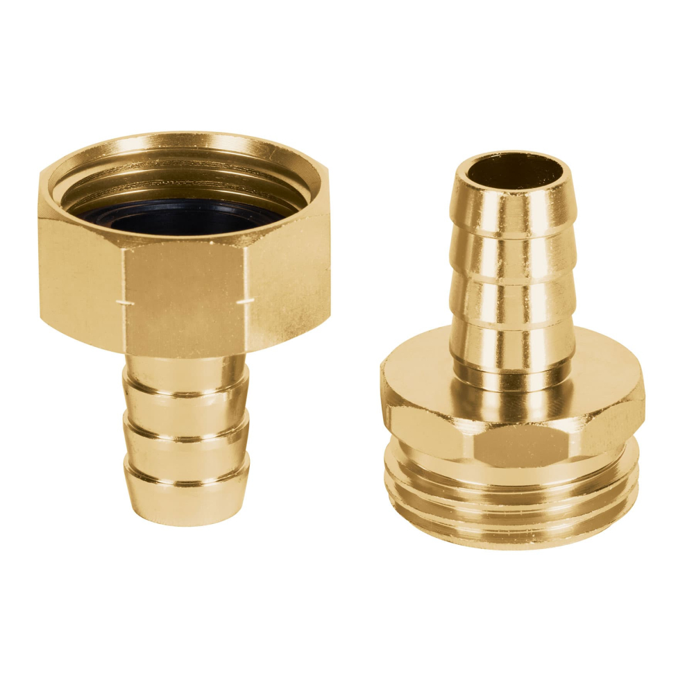 Juego de conectores 1/2' macho/hembra de aluminio, TRUPER CFM-1/2A