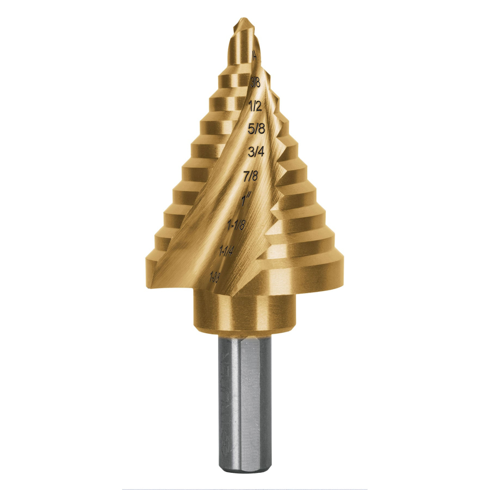 Broca escalonada titanio 10 escalones 1/4' a 1-3/8', EXPERT BES-10X