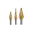 Juego de 3 brocas escalonadas de titanio, TRUPER EXPERT JBES-3X