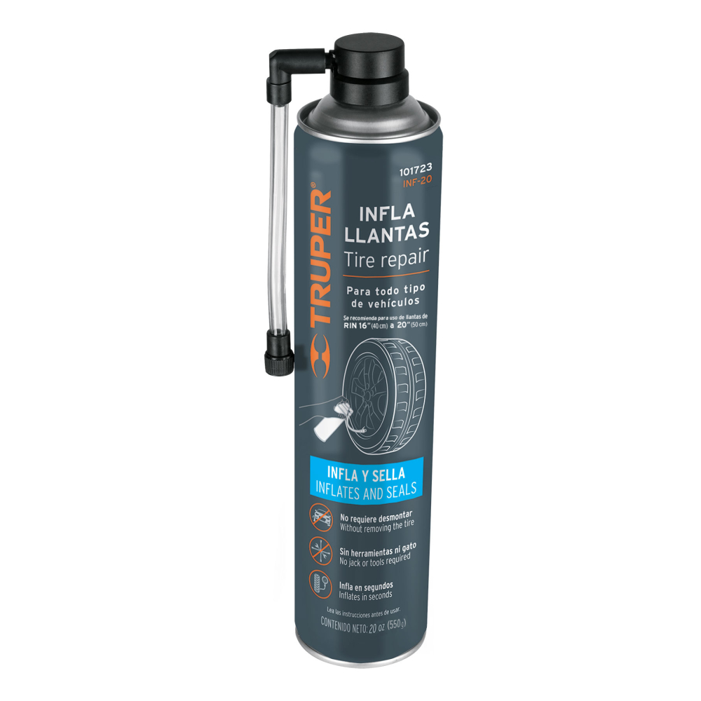 Inflallantas de 20 oz (550 g), TRUPER INF-20