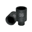 Dado largo impacto de 36 mm, 6 puntas, cuadro 1/2', TRUPER D-7336-ML