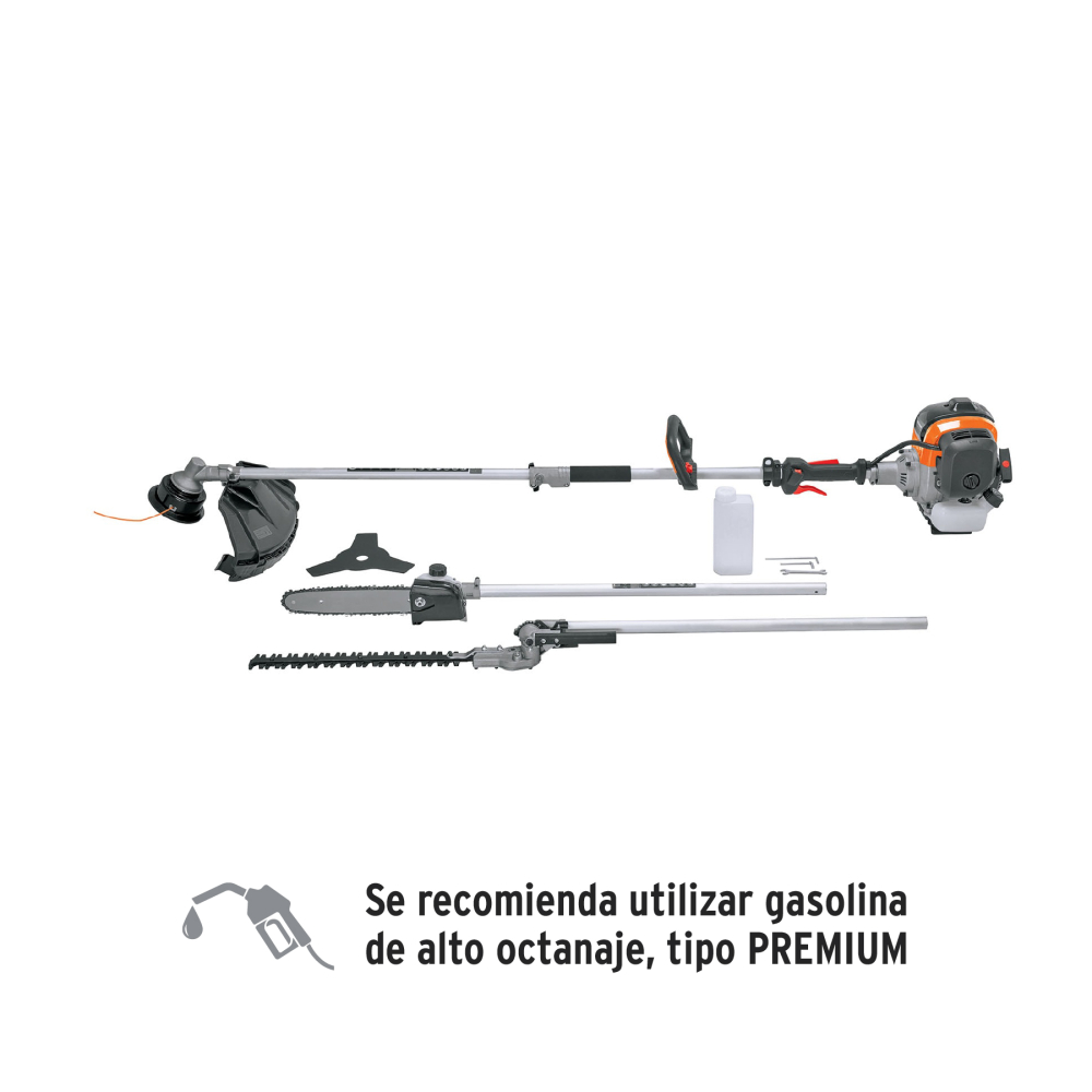 Desbrozadora multifuncional 4 en 1, a gasolina 45 cc, TRUPER DES-45M