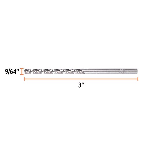Broca HSS 9/64' Trusilver para metal, Truper BAV-9/64-S