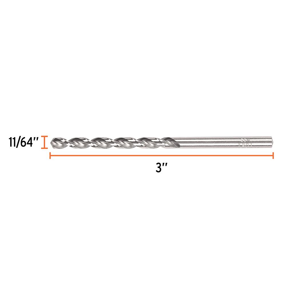 Broca HSS 11/64' Trusilver para metal, Truper BAV-11/64-S