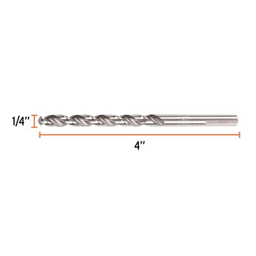 Broca HSS 1/4' Trusilver para metal, TRUPER BAV-1/4-S