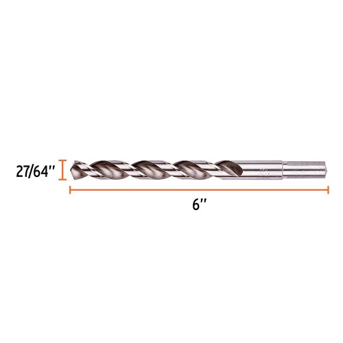 Broca HSS 27/64' Trusilver para metal, Truper BAV-27/64-S