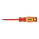 Desarmador dieléctrico de cruz 1/4' x 4', TRUPER DP-1/4X4D
