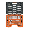 Juego de 56 herramientas cuadro 1/2' std y mm para mecánico JD-1/2X56MP
