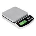 Báscula electrónica de precisión, recargable, 3 kg, TRUPER BASE-3