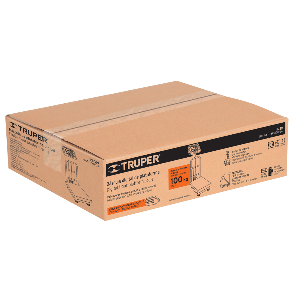 Caja de empaque de repuesto para BAS-100PLA, TRUPER CJ-BAS-100PLA