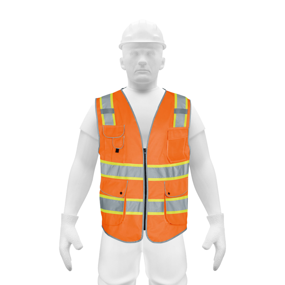 Chaleco de seguridad de alta visibilidad, naranja, M, EXPERT CHS-900N-M