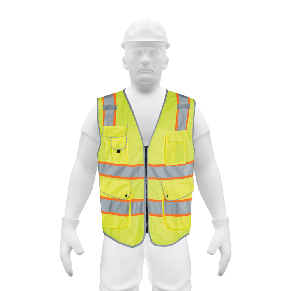 Chaleco de seguridad de alta visibilidad, verde, M, EXPERT CHS-900V-M