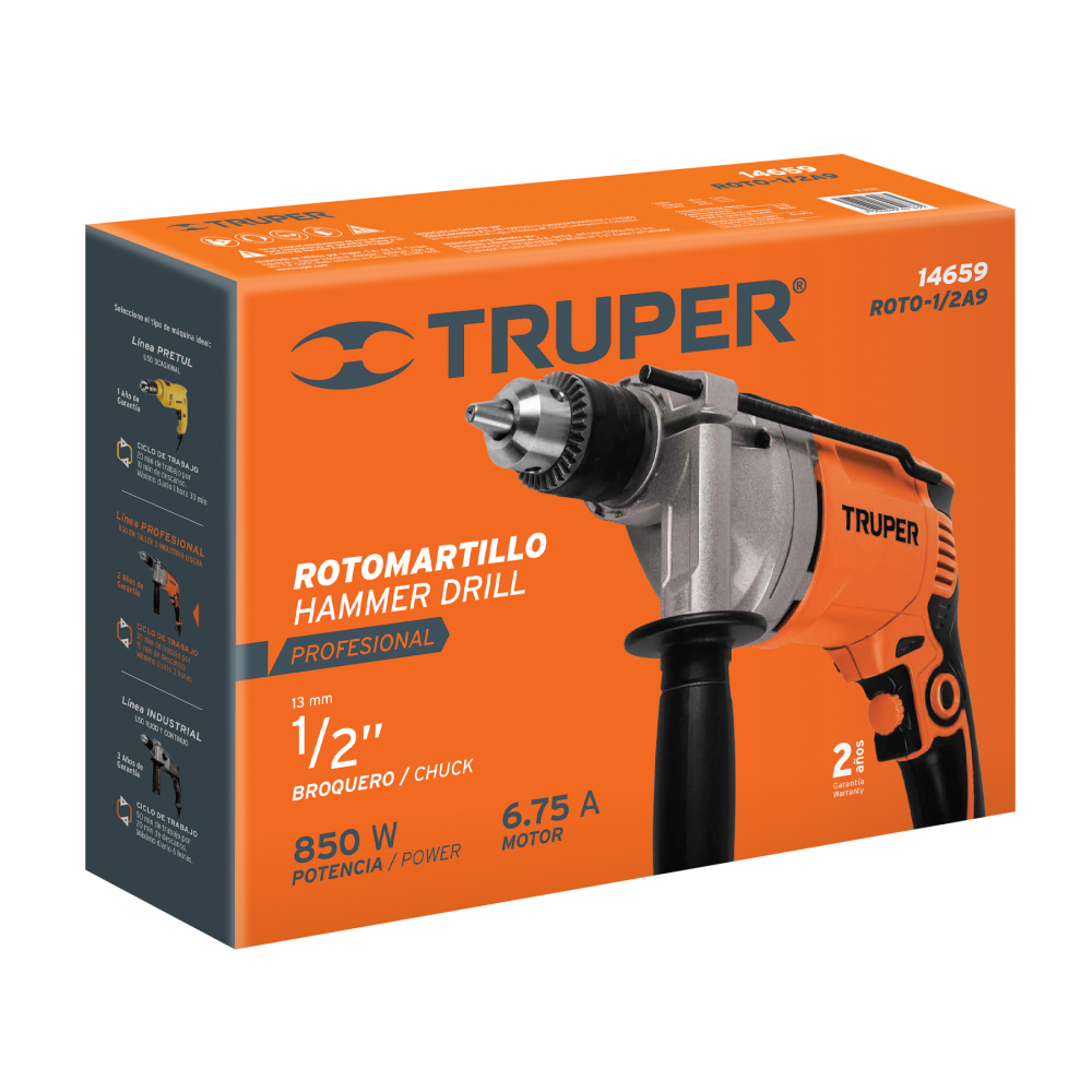 Caja de empaque de repuesto para ROTO-1/2A9, TRUPER CJ-ROTO-1/2A9