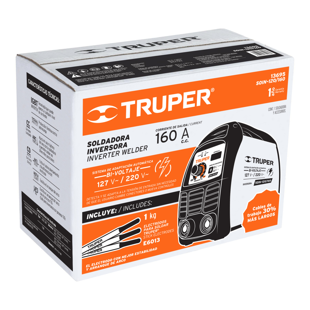 Caja de empaque de repuesto para SOIN-120/160, TRUPER CJ-SOIN-120/160