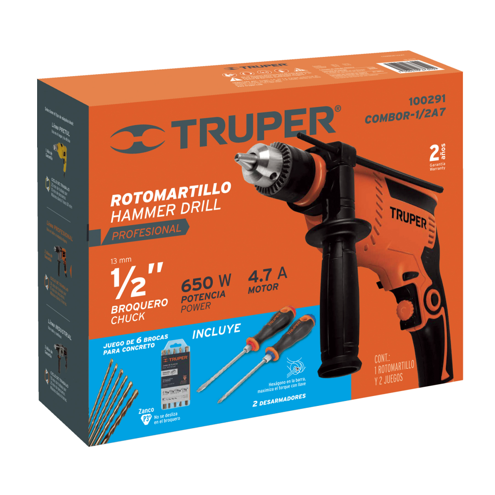 Caja de empaque de repuesto para COMBOR-1/2A7, TRUPER CJ-COMBOR-1/2A7