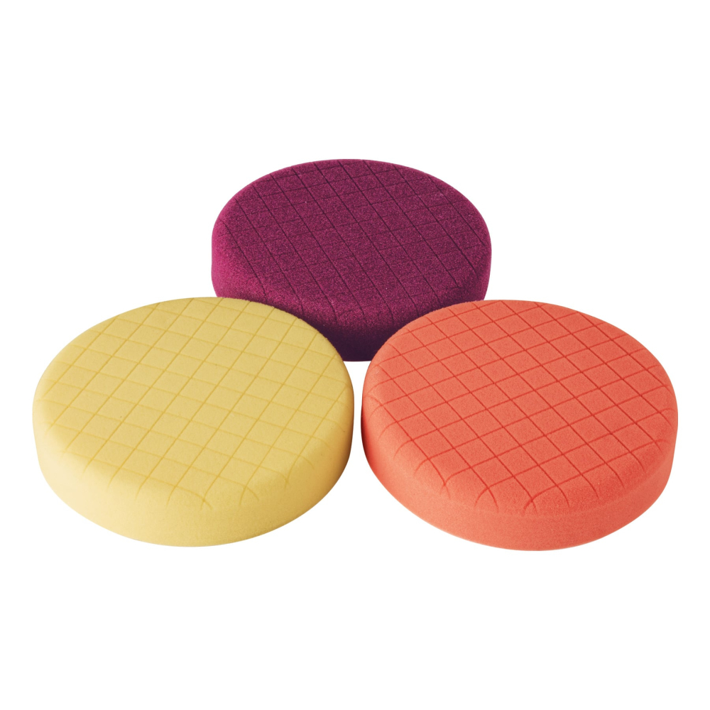 Juego de 3 esponjas para pulir de 6' hook and loop, TRUPER ES-PULA-6A