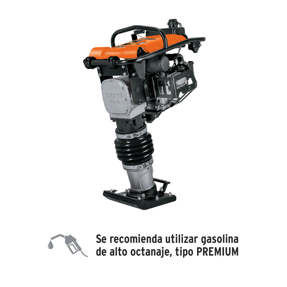 Bailarina compactadora 5.5 HP, motor Honda GX160, TRUPER BAI-55