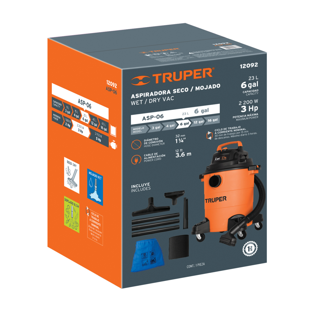Caja de empaque de repuesto para ASP-06, TRUPER CJ-ASP-06