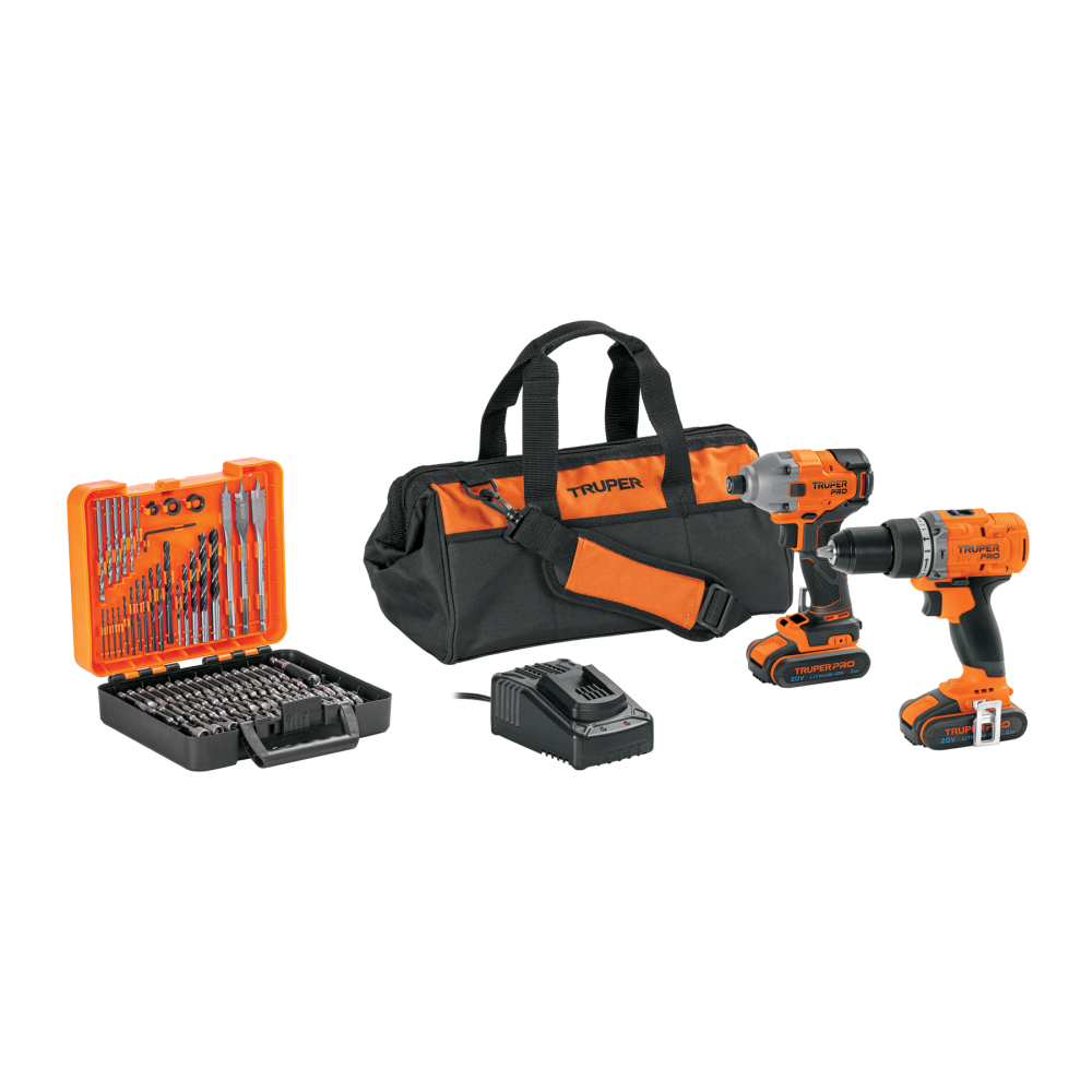 Combo rotomartillo/dest + dest/impacto, 20V, TRUPER PRO COMBO-20A2