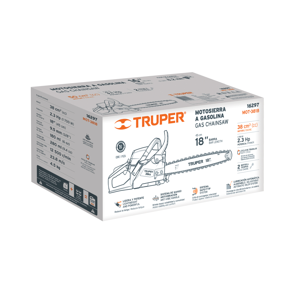 Caja de empaque de repuesto para MOT-3818, TRUPER CJ-MOT-3818