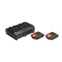 Combo cargador dual con 2 baterías de 2Ah, 20V, TRUPER PRO COM-CBA