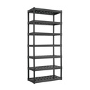 Estante plástico 7 repisas capacidad 60kg, 91x43x185, TRUPER EST-7