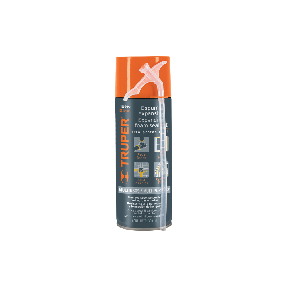 Espuma expansiva de poliuretano, 300 ml, TRUPER ESEX-300