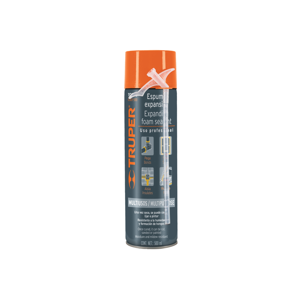 Espuma expansiva de poliuretano, 500 ml, TRUPER ESEX-500