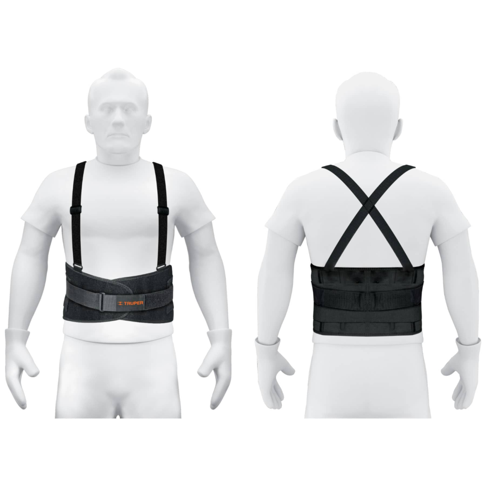 Faja lumbar con tercer cinturón, talla EG, TRUPER FAJA-XLX