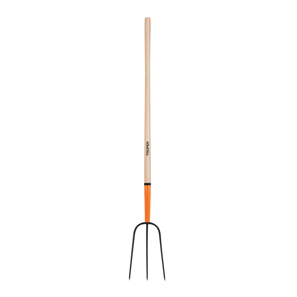 Bieldo para paja, 3 dientes, mango largo 48', TRUPER BPJ-3