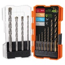 Juego de 11 brocas para metal y concreto en estuche, TRUPER JBAC-11