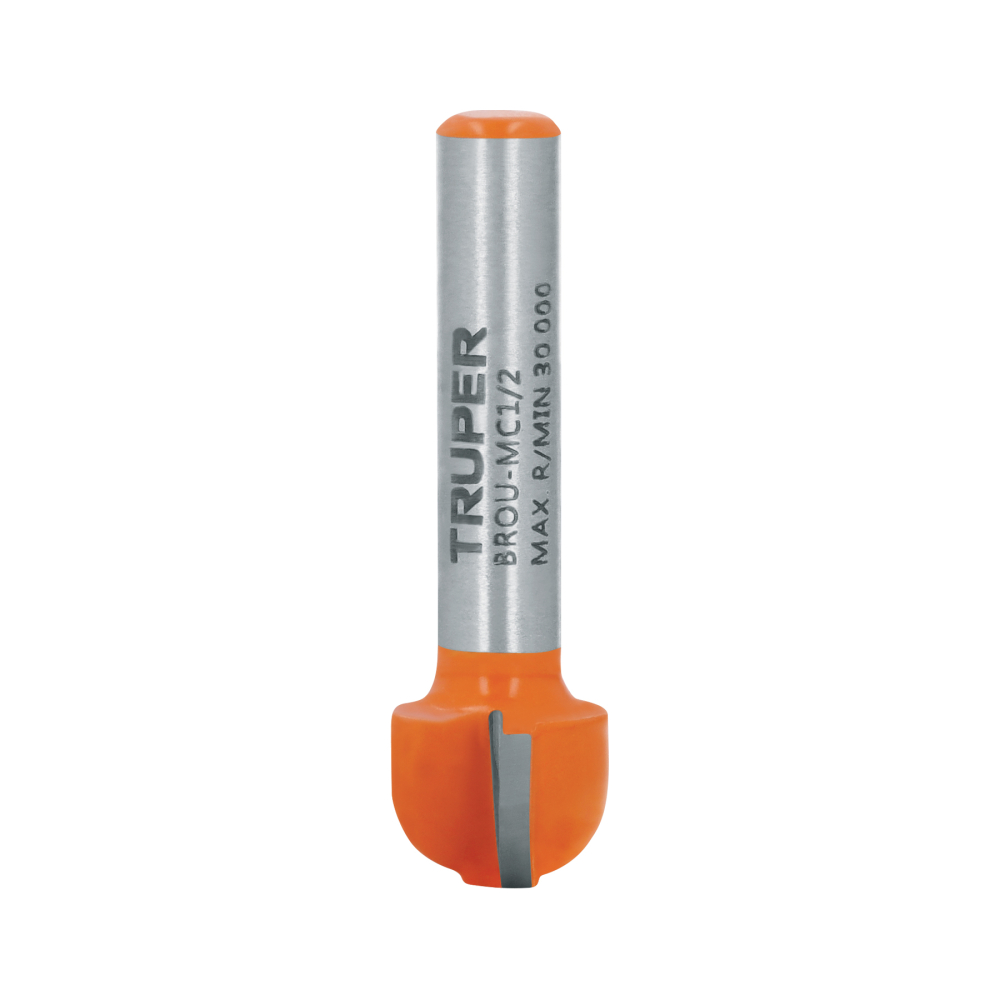 Broca para router, media caña, 1/2', TRUPER BROU-MC1/2