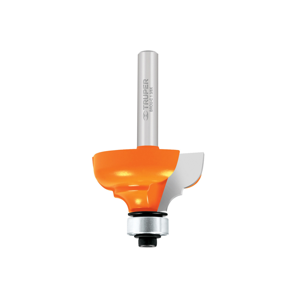 Broca para router, clásica, 1-3/8' con balero, TRUPER BROU-C1-3/8X