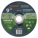 Disco Tipo 42 de 9' x 3.2 mm para corte de piedra, TRUPER ABT-419