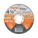 Disco abrasivo de corte preciso metal 4-1/2' x 1.6 mm TRUPER DICOF-4516