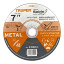 Disco abrasivo de corte preciso metal 7' x 2 mm, TRUPER DICOF-7020