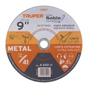 Disco abrasivo de corte preciso metal 9' x 2 mm, TRUPER DICOF-9020