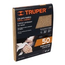 Lija para madera papel cabinet, grano 50, TRUPER LIMA-50